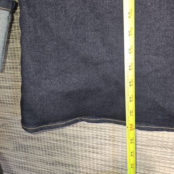Missguided Denim Tunic Dress Womens Small Blue Deep V Neck Long Sleeve Club NEW - Picture 4 of 13